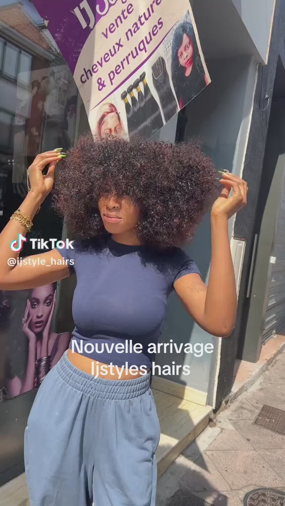 Perruque Afro Curly Premium – Cheveux Brésiliens 100 % Naturels | Qualité Luxe